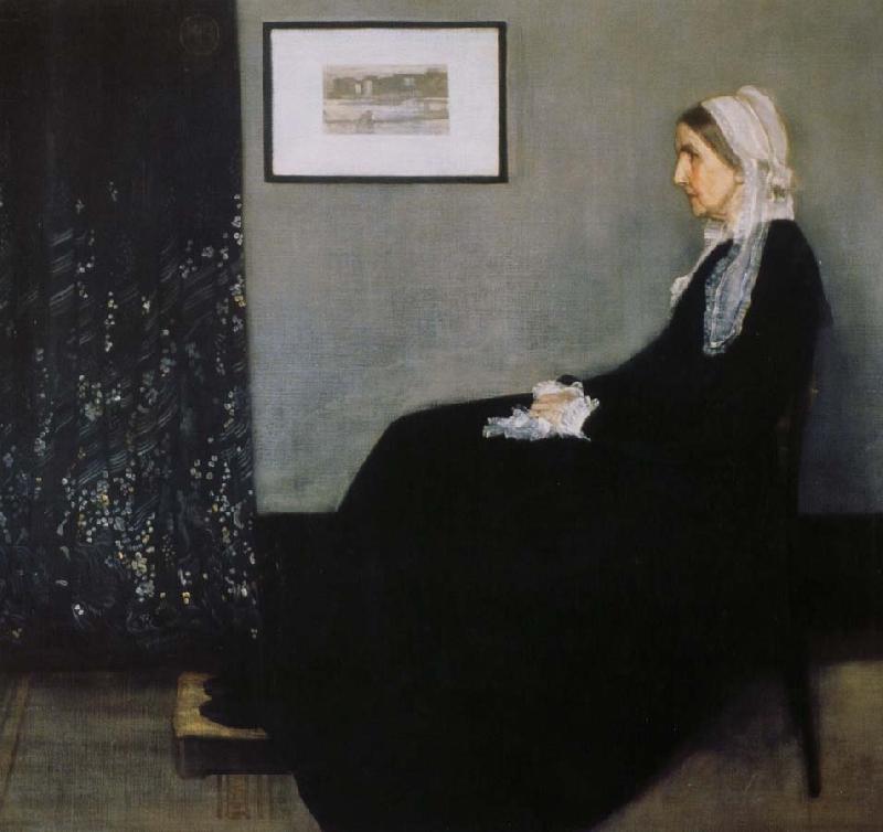 James Abbott Mcneill Whistler arrangemang i gratt och svart nr 1 konstnarens moder